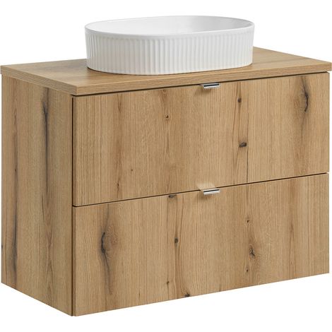 Waschtisch 80cm, in Eiche, NEWPORT-56-OAK (1/5)
