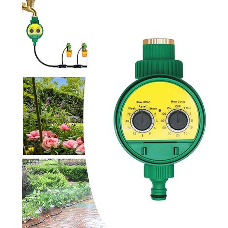 Temporizador de agua digital automático, controlador de temporizador de grifo de manguera de jardín, temporizador de riego automático de jardín, programa de riego (1/5)