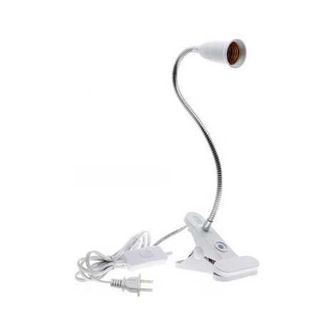 LED Wachstumslampe E27 Vollspektrum (Sonnenlicht), ideal für Sukkulenten, Gemüse, Blumen und sonnenliebende Pflanzen – mit verstellbarer Clip und europäischem Rundstecker