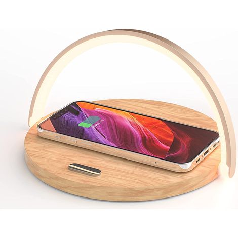 Lampe de Chevet Chargeur sans Fil,Lampe de Table Tactile (1/5)
