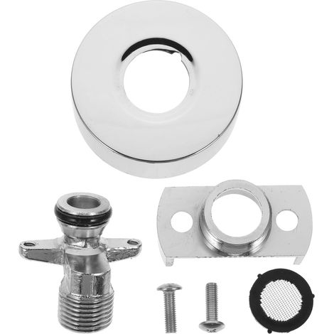 Adaptateur pour Robinet en Cuivre Argenté Coude Réglable à Angle Variable, Accessoire de Solide pour Salle de Bain Moderne (1/5)