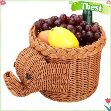 Tbest Paniers de rangement en rotin Paniers de stockage de table set Diamètre extérieur de la bouche 20X haut 16CM (1/4)