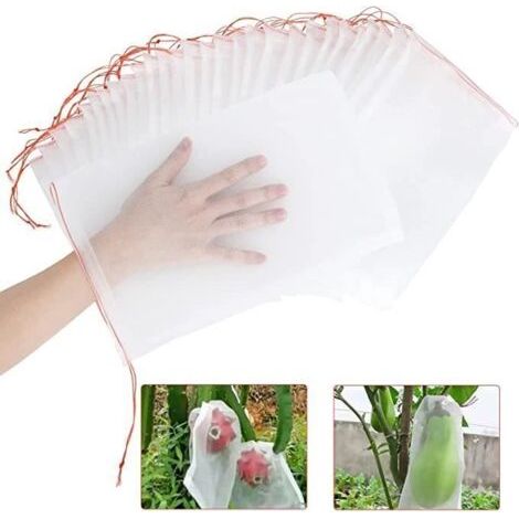 100 Stück Nylon-Schutznetze für Obst, Gartensäcke für Weintrauben – 20 x 30 cm (1/5)