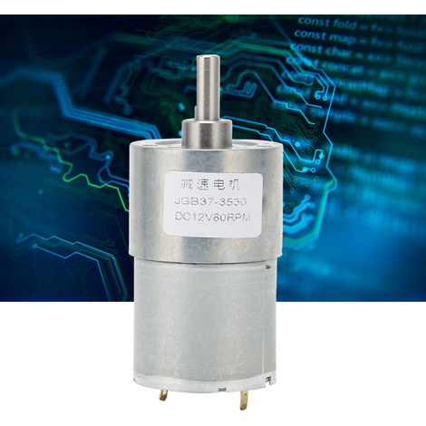 Moteur à engrenages CC JGB37-3530, 12 V CC, 80 tr/min (1/5)