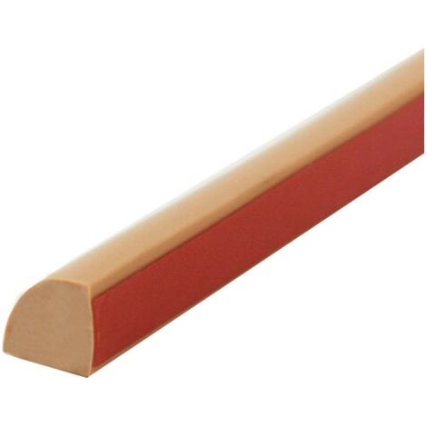 Moulure quart de rond flexible, moulure flexible autocollante pour sol, salle de bain, cuisine, comptoir, 3 m de long, marron (1/5)