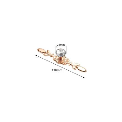 Tiradores de puerta con forma de diamante, 6 piezas, tiradores de puerta de cristal dorado, pomos para muebles, tiradores de muebles con forma de diamante, pomos de cristal con forma de diamante para 