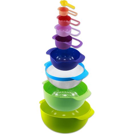 Herzberg juego de cuencos y tazas medidoras 9 en 1 (1/5)