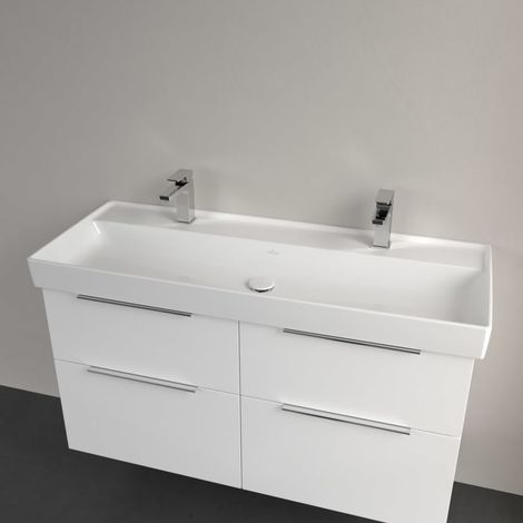 Villeroy & Boch Taro Waschtisch 120 cm mit CeramicPlus Beschichtung, 2 Hahnlöcher, ohne Überlauf (1/5)
