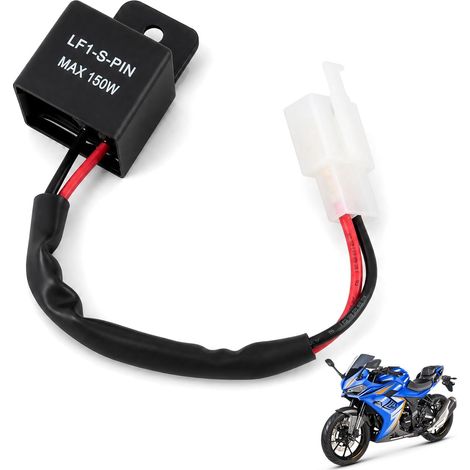 Centrale Clignotant Moto Led 12v Réglable,Relai De Contrôle Pour Clignotants De Motos,Relais Clignotant Moto 2 Broches Pour Clignotants Led,Compatible Scooter Et Véhicules électriques (1/5)