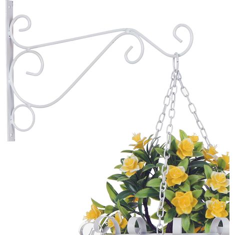 Ganchos decorativos de hierro para colgar plantas, soportes para macetas de interior y exterior, comederos para pájaros, faroles y campanillas de viento con tornillos. (1/5)