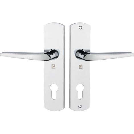 Ensemble sur petites plaques KROM HOME entraxe 70mm clé I chromé brillant - HERACLES - B-KROM-08 (1/3)