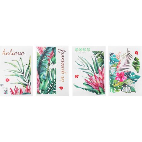 Stickers muraux à motifs de plantes et de fleurs, autocollants muraux pour la décoration du salon et de la chambre (1/5)