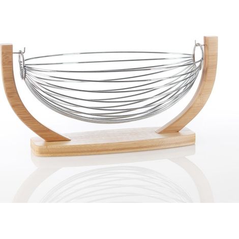 Korb schaukel metall 36x21cm bambus - 5five