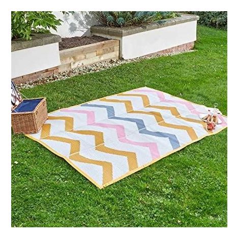 Picnic Beach Carry Rug Portable Travel Blanket Water Resistant Mat for Garden, Picnic, Beach, Camping, Indoor, Outdoor Folding Rug with Carry Handle Easy Clean (1/5)