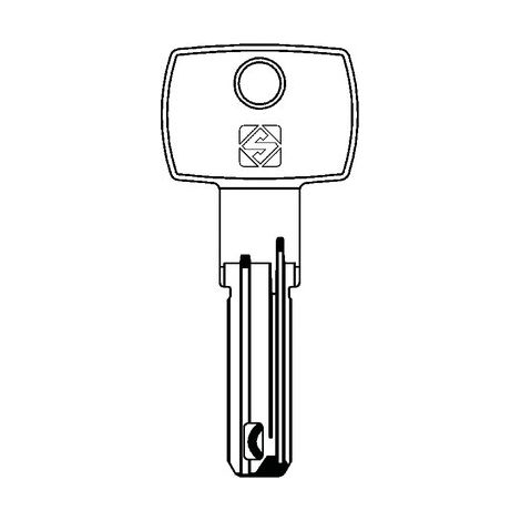 CHIAVE PUNZONATA DOM IX6SR DM164 SILCA - OTTONE NICHELATO- 1 pezzi