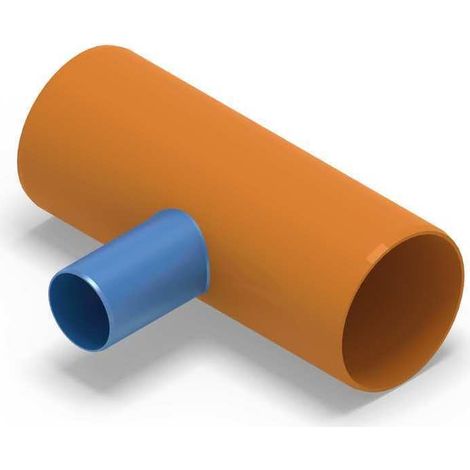 Distributeur thermique AWADUKT DN 400 BL 1 m, 1 connexion DN 200, central
