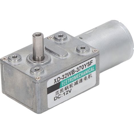 Moteur à courant continu avec auto-verrouillage, régulation de vitesse, réducteur à vis sans fin, 12V 30RPM, sens horaire/antihoraire, pour micro turbine (1/5)