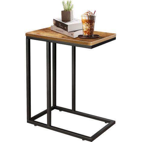 C Shaped Side Table End Table Sofa Table Coffee Tables Beside Desk Living Room (1/5)