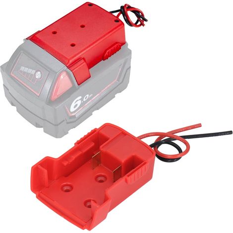 Adaptateur Batterie - Connecteur Quai Alimentation Outils Électriques - Câble 12 AWG - Pour Batterie Lithium 18 V - 1 Pièce (1/5)