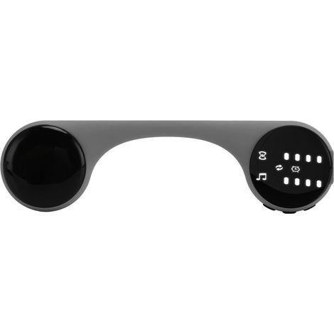 Oreiller à conduction osseuse avec haut-parleur Bluetooth 5.4, basses stéréo et bruit blanc, écran LED, portable, gris. (1/5)