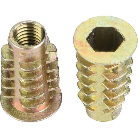 50 écrous hexagonaux à insert M620 en alliage de zinc, haute (1/4)