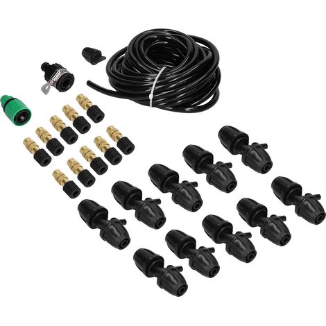 10 m Bewässerungszerstäuber-Set mit verstellbarer Kupferdüse, 8/11-Schlauchset für Garten und Gewächshaus (1/5)