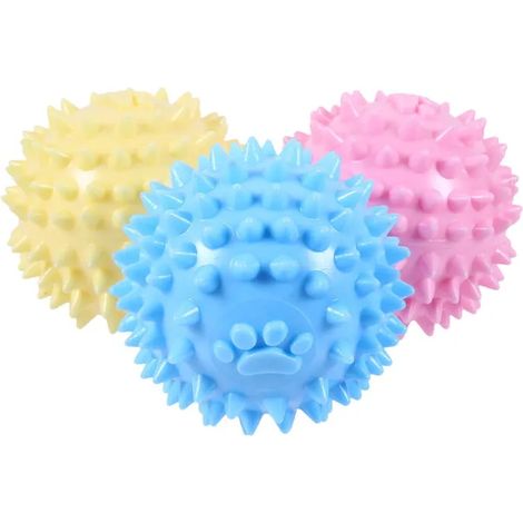 Lot de 3 balles de nettoyage des dents pour petits chiens, jouets à mâcher pour chien, jouet de jeu pour chien, jouets à mâcher (1/5)