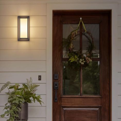Moderne wasserdichte IP65 LED-Außenwandleuchte ABS Schwarz für Flur Eingang Balkon (1/3)