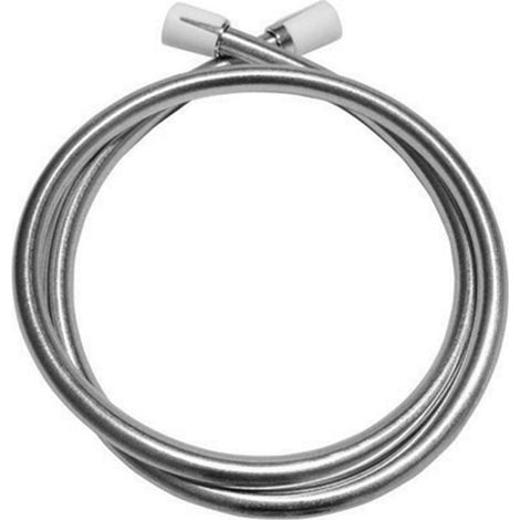 Laccio Doccia PVC 150 cm Antitorsione con Doppio Cono – Finitura Argento