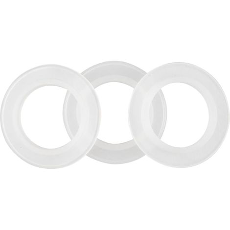 3 x Replacement Washbasin Plug Pop Up Seal for Washbasin Plug Inner Diameter 23 mm, External Diameter 39 mm for Bath Plugs, Filter Seals – White (1/5)
