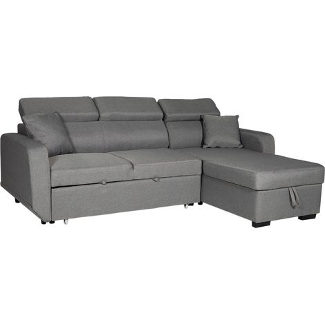 Divano trasformabile WARREN 3 posti grigio (1/5)