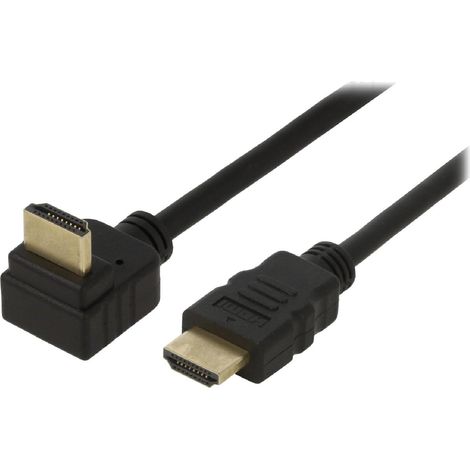 Cable HDCP 2.2 HDMI 2.0 male 270o 0.5m noir