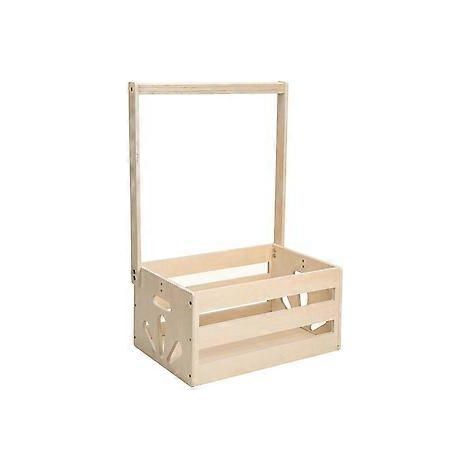 Scatola in legno per baby shower, armadio per baby shower, cestino per baby shower, bordo liscio senza schegge, grande capacità, facile da montare, cestino portaoggetti (1/5)