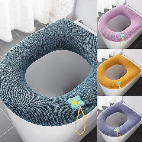 Coussin de siège de toilette universel souple, anneau de toilette, décoration de salle de bain, housse de toilette, tapis de protection pour WC (1/5)