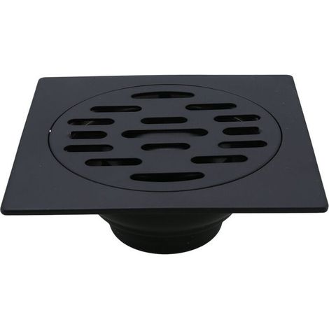 Black-Deodorant Siphon de sol pour salle de douche Siphon de sol en acier inoxydable Lavabo de salle de bain Siphon de sol Machine à laver Toilettes Douche Siphon de sol de cuisine (Siphon de sol ordi (1/5)
