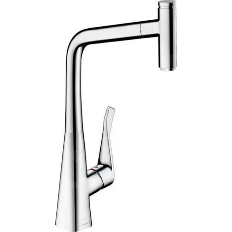 Mitigeur de lavabo 320 METRIS Sel M71 Eco, avec bec extractible, jet unique, chromé (1/5)