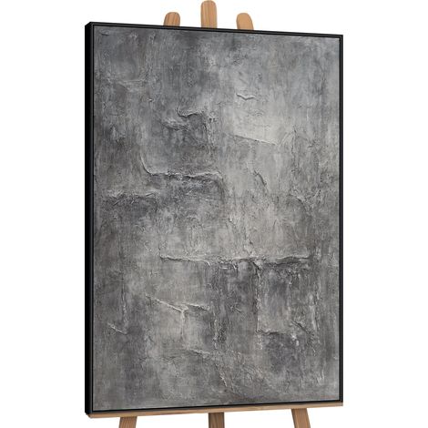 Gemälde Erinnerung des Steins Rahmen Schwarz 120x80 cm (1/4)