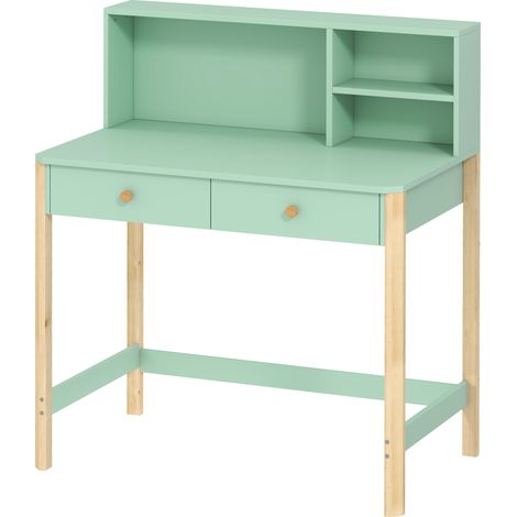 AIYAPLAY Scrivania per Bambini con 3 Scomparti e Cassetti, Verde