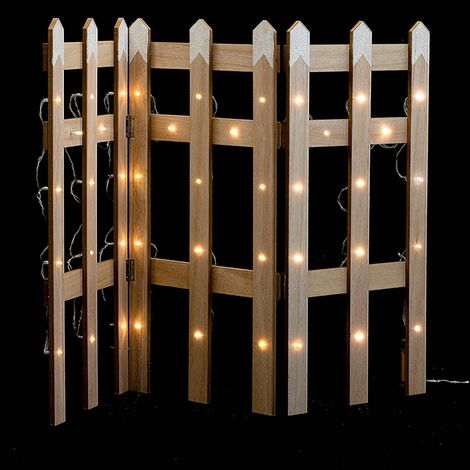 Decoración interior Bar Neige H 60 Madera - Feeric lights & christmas