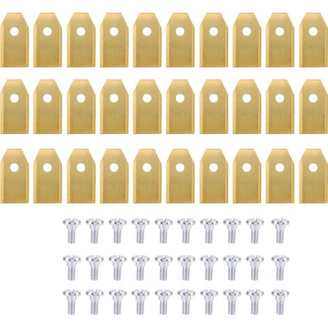 Garden Strimmer Blade Titanium Plated Stainless Steel Lawn Mower Blade Grass Trimmer Parts30pcs
