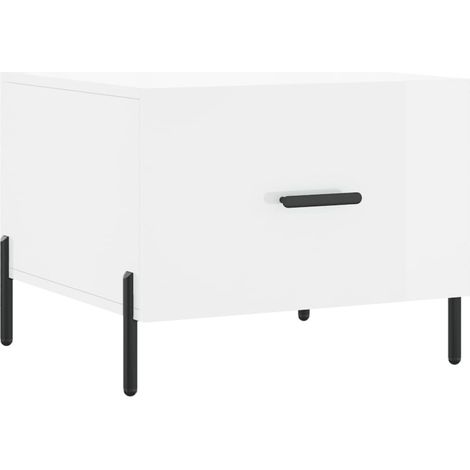 Maison Exclusive - Couchtisch Hochglanz-Weiß 50x50x40 cm Holzwerk