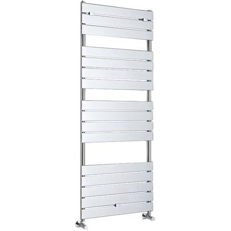 Milano Lustro Chrome Flat Panel Heated Towel Rail Radiator - 1512mm x 600mm (1/5)