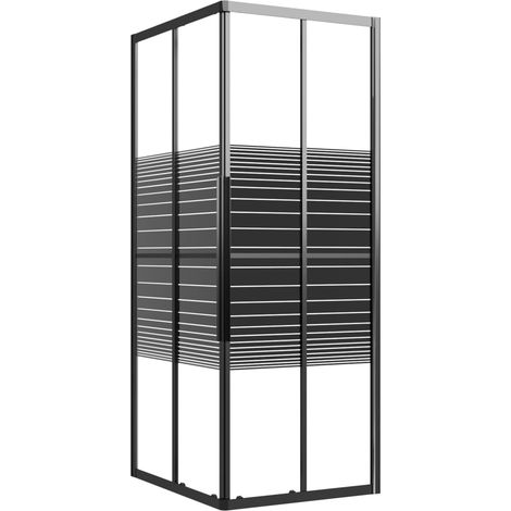 Maison Exclusive - Box Doccia a Righe ESG 90x70x180 cm Nero