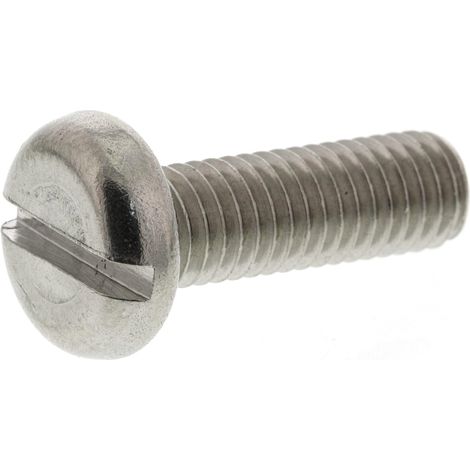 Vis à métaux RS PRO M5 à tête Cylindrique fendue en Acier Inoxydable, 16mm ( Prix pour Sachet de 100 )