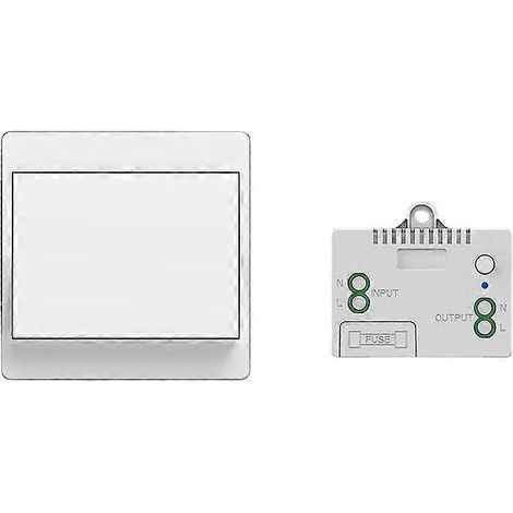 Eigenstromversorgter, batterieloser Funkschalter drahtlose Fernbedienung für Beleuchtung und elektrische Geräte wasserdicht und sicher direkte Installation möglich.