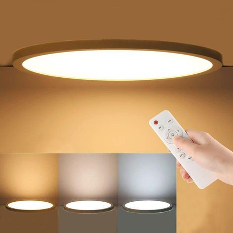 Plafonnier LED à panneau plat 20 W, lumière blanche neutre, plafonnier LED à montage en surface pour chambre à coucher, salon, couloir, cuisine (1/4)