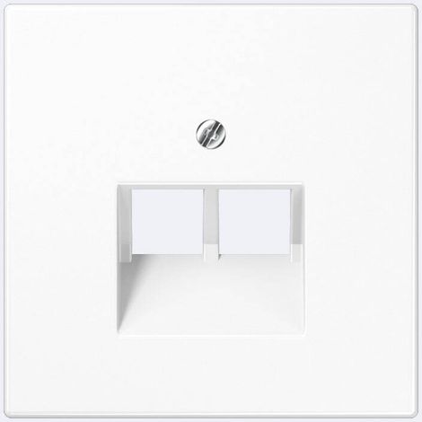 Doppia copertura per telefono o presa dati RJ11-RJ45 WHITE JUNG LS 969-2 UA WW (1/2)