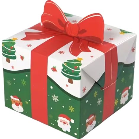 Mini Scatola Regalo di Natale con Fiocco Verde (1/5)