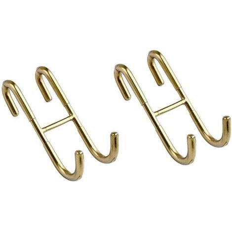 Glass shower door hook with 304 stainless steel hook, rimless and drill-free bathroom bracket - gold