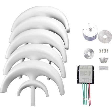 Generador de turbina eólica, energía renovable, funcionamiento silencioso, como se indica. (1/2)